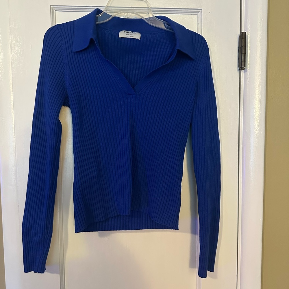 Old Navy NWOT Blue Polo Sweater